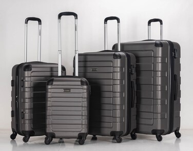 STARGOLD Luggage Set of 4, ABS Hard Shell Suitcase with Expandable Zipper, 360&deg; Spinner Wheels, Number Lock, Lightweight Trolley Travel Bag