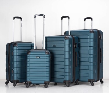 STARGOLD Luggage Set of 4, ABS Hard Shell Suitcase with Expandable Zipper, 360&deg; Spinner Wheels, Number Lock, Lightweight Trolley Travel Bag