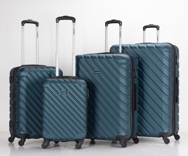 STARGOLD Luggage Set of 4, ABS Hard Shell Suitcase with Expandable Zipper, 360&deg; Spinner Wheels, Number Lock, Lightweight Trolley Travel Bag