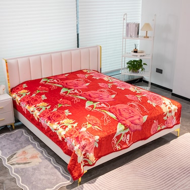 STARGOLD Single Ply Premium Cloudy Blanket Made by 100% Polyester SPUN YARN Obtained from Virgin Polyester Which is Suitable for winter and Rainy Season 200X235CM 5.5LB