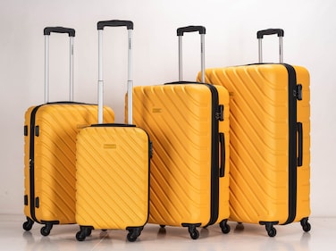 STARGOLD 4 Pack Of Hardside Spinner Number Locked Luggage Trolley 20/24/28/32 Inches, SG-T94D