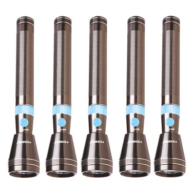 STARGOLD Rechargeable Flash Light, 5 In 1 LED Flashlight - High Power Super Bright Cree LED Torch Light - Built-In 2000mAh Li-Ion Battery
