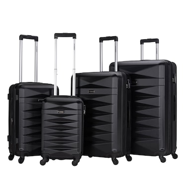 STARGOLD Luggage Set of 4, ABS Hard Shell Suitcase with Expandable Zipper, 360&deg; Spinner Wheels, Number Lock, Lightweight Trolley Travel Bag