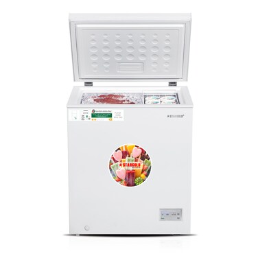 STARGOLD Large Capacity Chest Freezer - 150L Durable Deep Freezer with Rust-Proof Body, Energy Efficiency, and Compact Design for Home or Commercial Use, Model SG-HCF150L