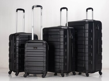 STARGOLD Luggage Set of 4, ABS Hard Shell Suitcase with Expandable Zipper, 360&deg; Spinner Wheels, Number Lock, Lightweight Trolley Travel Bag