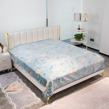 STARGOLD Single Ply Premium Cloudy Blanket Made by 100% Polyester SPUN YARN Obtained from Virgin Polyester Which is Suitable for winter and Rainy Season 155X210CM 5.5LB