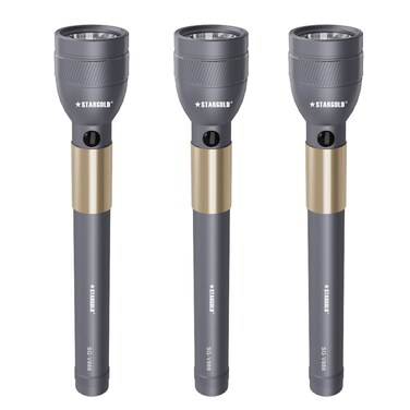 STARGOLD Rechargeable LED Flashlight 3 in 1 Combo Pack, 7W High Bright LED Torch, SG-V888