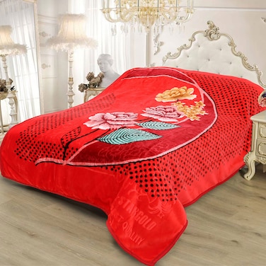 STARGOLD Double Ply Raschel Premium Korea Quality Blanket 160CM &times; 220CM 9 LBS, 100% SPUN YARN Virgin Polyester Which Suitable For Winter And Rainy Season, SG-BL2032