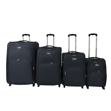 VIPTOUR 4 Piece Softside Spinner 2 Wheels Fabric Trolley Luggage With Number Lock 20/24/28/32 Inches