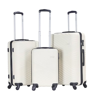 VIPTOUR ABS Hardside 3Pcs Trolley Luggage Set Spinner Wheels With Number Lock 20/24/28 Inches