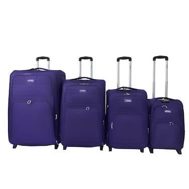 VIPTOUR 4 Piece Softside Spinner 2 Wheels Fabric Trolley Luggage With Number Lock 20/24/28/32 Inches