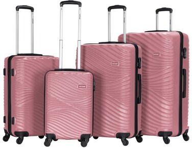 VIPTOUR Set of 4 ABS Trolley Luggage With Number Lock 20/24/28/32 Inches
