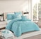 STARGOLD Microfiber Solid Comforter 8 Pieces Set Fitted Sheet, Pillow Sham, Pillow Case, Cushion Comforter 260X240 CM King Size Mattress, SG-CS2004-SOLID85 TIFFANY BLUE