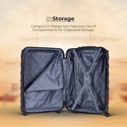 VIPTOUR ABS Hardside 3Pcs Trolley Luggage Set Spinner Wheels With Number Lock 20/24/28 Inches, VT-A392