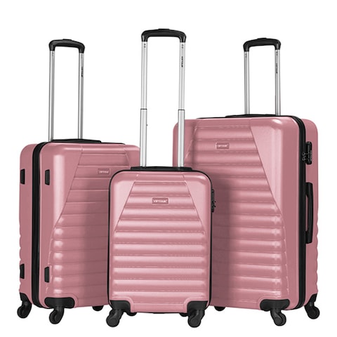 VIPTOUR ABS Hardside 3Pcs Trolley Luggage Set Spinner Wheels With Number Lock 20/24/28 Inches