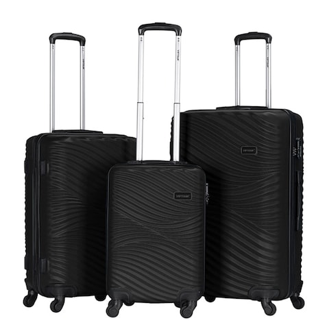 VIPTOUR ABS Hardside 3Pcs Trolley Luggage Set Spinner Wheels With Number Lock 20/24/28 Inches