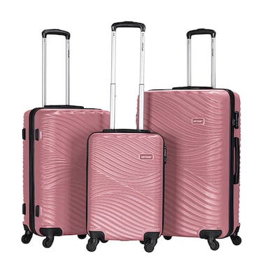 VIPTOUR ABS Hardside 3Pcs Trolley Luggage Set Spinner Wheels With Number Lock 20/24/28 Inches, VT-A393