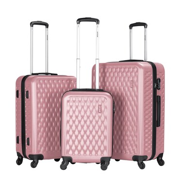 VIPTOUR Luggage 3Pcs ABS Hardside Trolley Set Spinner Wheels With Number Lock 20/24/28 Inches, VT-A395