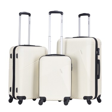VIPTOUR Luggage 3Pcs ABS Hardside Trolley Set Spinner Wheels With Number Lock 20/24/28 Inches, VT-A396