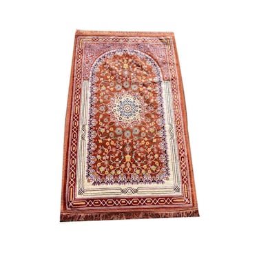 STARGOLD Traditional Turkish Prayer Mat 70x110 cm Large Portable Multicolor Islamic Prayer Rug, Janamaz Sajjadah For Men And Women SG-P004