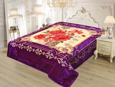 STARGOLD Royal Luxury Embossed Blanket Double Ply 100% Polyester 22 LBS 220X240CM