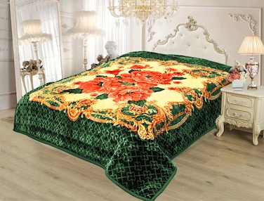 STARLIFE Premium Quality Embrossed Super Soft Royal Double Ply Blanket 100% Polyester 16 LBS 220X240CM