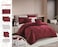 STARGOLD Microfiber Solid Comforter 8 Pieces Set Fitted Sheet, Pillow Sham, Pillow Case, Cushion Comforter 260X240 CM King Size Mattress, SG-CS2004-SOLID75 BURGUNDY GREY