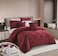 STARGOLD Microfiber Solid Comforter 8 Pieces Set Fitted Sheet, Pillow Sham, Pillow Case, Cushion Comforter 260X240 CM King Size Mattress, SG-CS2004-SOLID75 BURGUNDY GREY