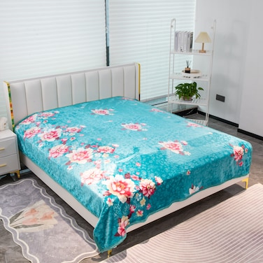 STARGOLD Single Ply Premium Cloudy Blanket Made by 100% Polyester SPUN YARN Obtained from Virgin Polyester Which is Suitable for winter and Rainy Season 200X235CM 5.5LB