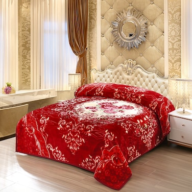 STARLIFE 2 Ply Raschel Premium Quality Blanket 220CM &times; 240CM 14 LBS, 100% SPUN YARN Virgin Polyester Materials, SL-BL5513