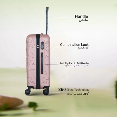 VIPTOUR Luggage Set 3Pcs ABS Trolley Bag Set With Number Lock 20/24/28 Inches