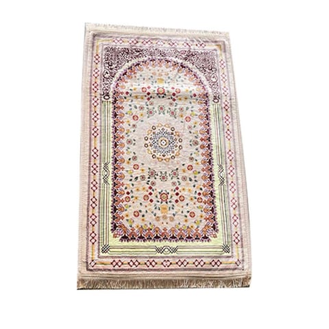 STARGOLD Traditional Turkish Prayer Mat 70x110 cm Large Portable Multicolor Islamic Prayer Rug, Janamaz Sajjadah For Men And Women