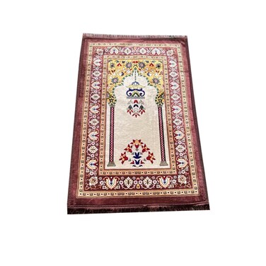 STARGOLD Traditional Turkish Prayer Mat 70x110 cm Large Portable Multicolor Islamic Prayer Rug, Janamaz Sajjadah For Men And Women