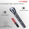 STARGOLD Waterproof Rechargeable LED Flashlight 2 in 1 Aircraft Aluminium Body