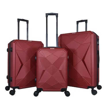VIPTOUR Luggage Set 3Pcs ABS Trolley Bag Set With Number Lock 20/24/28 Inches