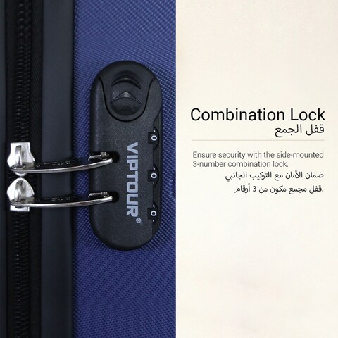 VIPTOUR Luggage Set 3Pcs ABS Trolley Bag Set With Number Lock 20/24/28 Inches