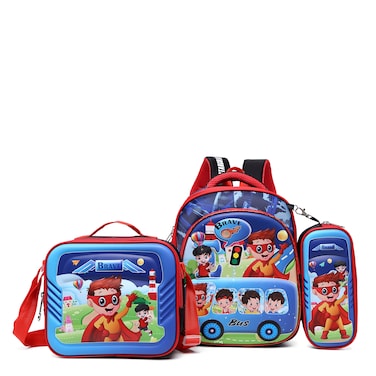 STARGOLD 3-Piece School Backpack Set 12 Inch For Boys Backpack + Lunch Bag + Pencil Case, SG-BP224