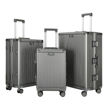 VIPTOUR PC Hard Side Zipperless Luggage Set of 3 PCS TSA Lockable Travel Suitcases With Cup Holder 20/25/29 Inches