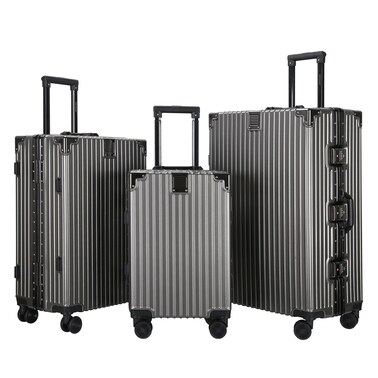 VIPTOUR PC Hard Side Zipperless Luggage Set of 3 PCS TSA Lockable Travel Suitcases 20/25/29 Inches