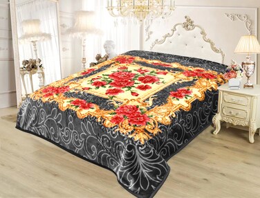 STARLIFE Premium Quality Embrossed Super Soft Royal Double Ply Blanket 100% Polyester 14 LBS 220X240CM