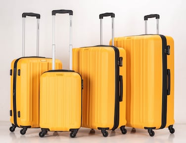 STARGOLD 4 Pack Of Hardside Spinner Number Locked Luggage Trolley 20/24/28/32 Inches, SG-T92D