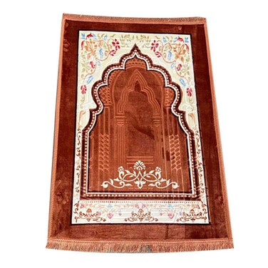 STARGOLD Traditional Turkish Prayer Mat, 80x120 cm Large Portable Multicolor Islamic Prayer Rug, Janamaz Sajjadah For Men And Women SG-P007