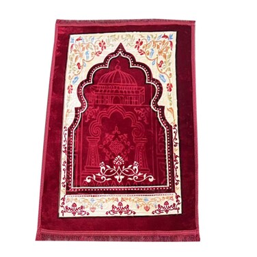 STARGOLD Traditional Turkish Prayer Mat, 80x120 cm Large Portable Multicolor Islamic Prayer Rug, Janamaz Sajjadah For Men And Women SG-P007