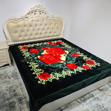 STARGOLD Double Ply Raschel Premium Korea Quality Blanket 220CM &times; 240CM 11 LBS, 100% SPUN YARN Virgin Polyester Which Suitable For Winter And Rainy Season, SG-BL2034