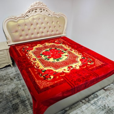 STARGOLD Double Ply Raschel Premium Korea Quality Blanket 220CM &times; 240CM 11 LBS, 100% SPUN YARN Virgin Polyester Which Suitable For Winter And Rainy Season, SG-BL2034