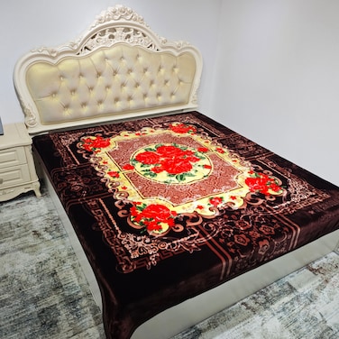 STARGOLD Double Ply Raschel Premium Korea Quality Blanket 220CM &times; 240CM 11 LBS, 100% SPUN YARN Virgin Polyester Which Suitable For Winter And Rainy Season, SG-BL2034