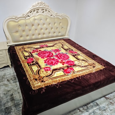STARGOLD Double Ply Raschel Premium Korea Quality Blanket 220CM &times; 240CM 12 LBS, 100% SPUN YARN Virgin Polyester Which Suitable For Winter And Rainy Season, SG-BL2035