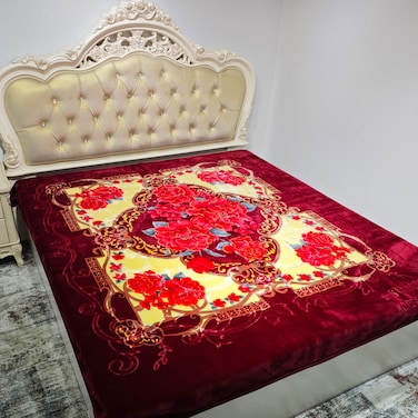 STARGOLD Double Ply Raschel Premium Korea Quality Blanket 220CM &times; 240CM 12 LBS, 100% SPUN YARN Virgin Polyester Which Suitable For Winter And Rainy Season, SG-BL2035