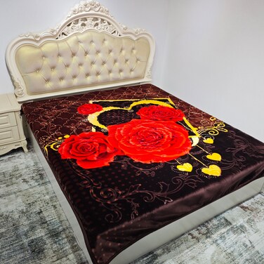 STARGOLD Double Ply Raschel Premium Korea Quality Blanket 220CM &times; 240CM 16 LBS, 100% SPUN YARN Virgin Polyester Which Suitable For Winter And Rainy Season, SG-BL2037