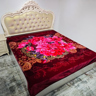 STARGOLD Double Ply Raschel Premium Korea Quality Blanket 220CM &times; 240CM 16 LBS, 100% SPUN YARN Virgin Polyester Which Suitable For Winter And Rainy Season, SG-BL2037